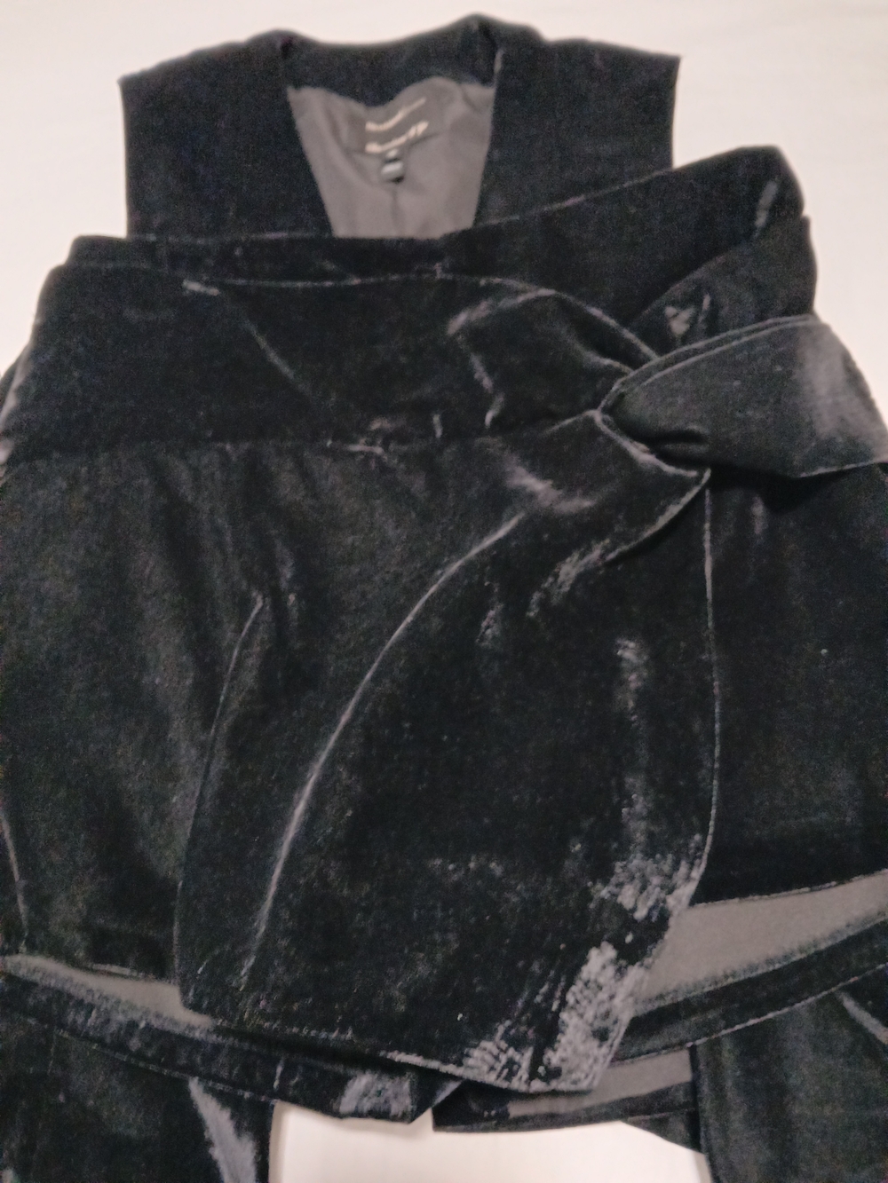 River Island Black Velvet Wrap Shorts